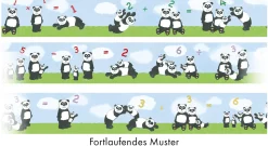 Kinderbordüre Bärchen Zählen blau grün Jonas Kötz 46517