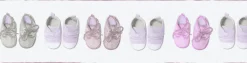 Kinder Bordüre Kinder Schuhe weiß lila 35864-1