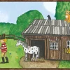 Kinderbordüre Ponyhof Blümchen grün Jonas Kötz 46509