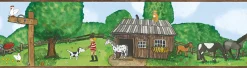 Kinderbordüre Ponyhof Blümchen grün Jonas Kötz 46509