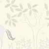 Kinderborte Einhörner Floral weiß flieder Glitzer 36990-2