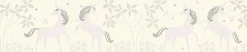 Kinderborte Einhörner Floral weiß flieder Glitzer 36990-2