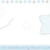Kinder selbstklebende Borte Sterne weiß blau 102441