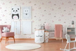 Kindertapete Einhörner Magic weiß rosa 36158-1