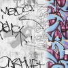 Kindertapete Graffiti Beton grau blau 36986-1