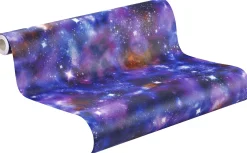 Kindertapete Weltraum Sterne blau Glitzer Rasch 273205