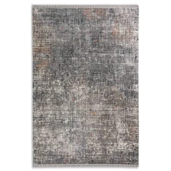 Kurzflor Teppich Grafisch Gitter grau braun Astra Sarezzo