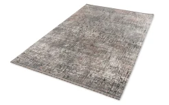 Kurzflor Teppich Grafisch Gitter grau braun Astra Sarezzo