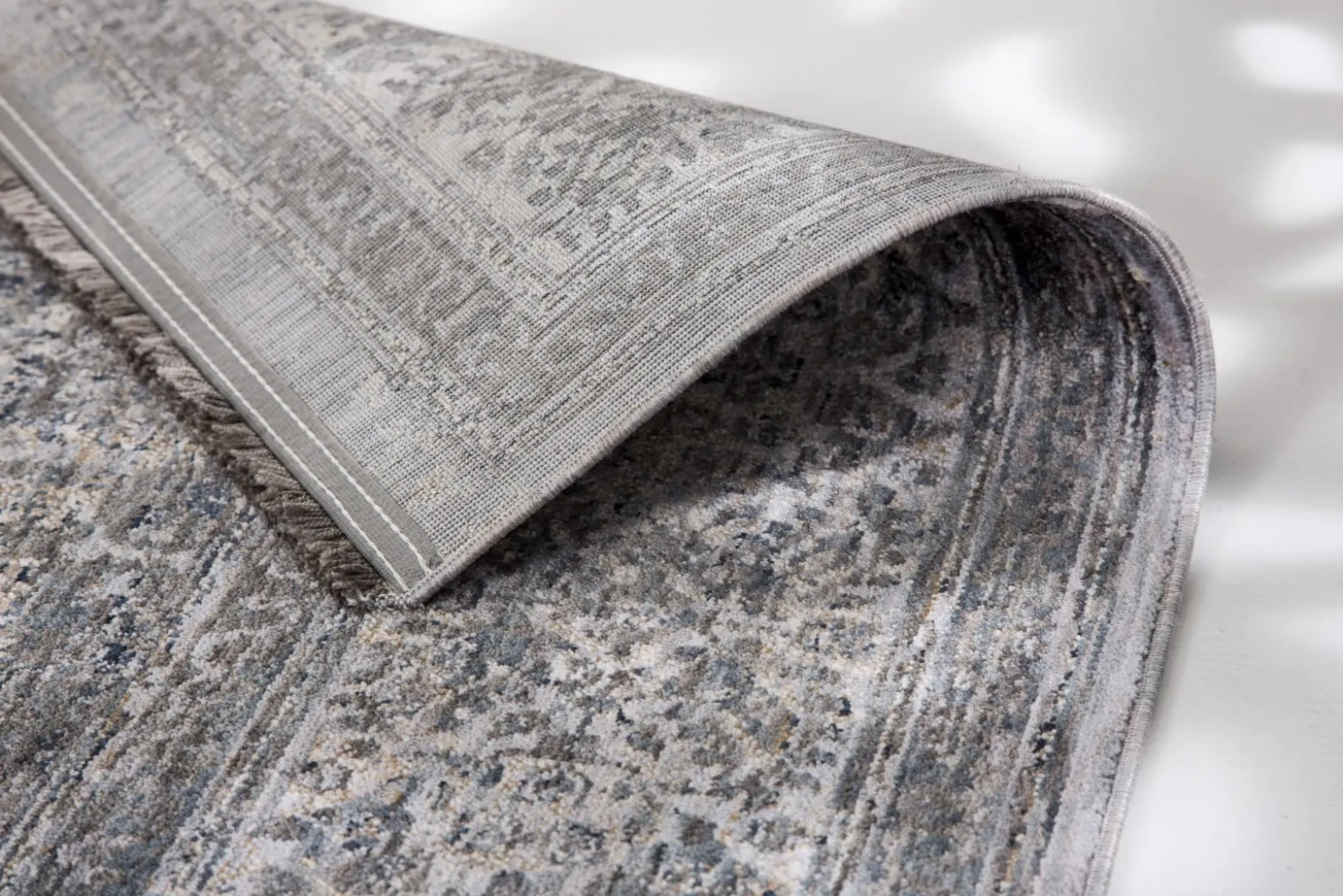 Kurzflor Teppich Orientalisch blau beige Astra Sarezzo