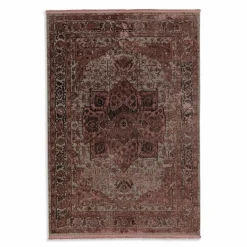 Kurzflor Teppich Schöner Wohnen Oriental rot rosa Velvet