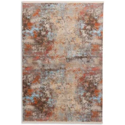 Kurzflor Teppich Schöner Wohnen Shabby rot blau Mystik