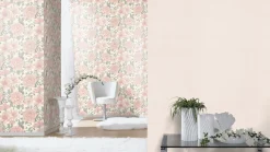 Landhaus Tapete Blumen Beige 252439 Rasch Vlies