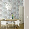 Landhaus Tapete Palmen Blau 252644 Rasch Vlies