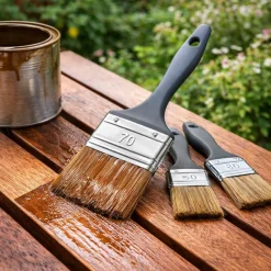 Lasur Pinsel Set 3-teilig Flachpinsel Streichen