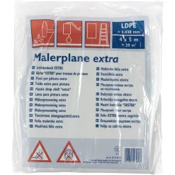 Malerplane Abdeckfolie 4x5m 20m² | 30my