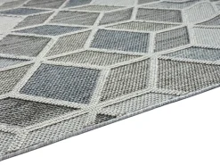 Outdoor Teppich Grafik 3D-Optik blau grau Astra Trevi
