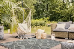 Outdoor Teppich Grafik 3D-Optik blau grau Astra Trevi