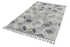 Outdoor Teppich Grafik 3D-Optik blau grau Astra Trevi