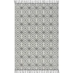 Outdoor Teppich Grafisch Muster grau creme Astra Trevi