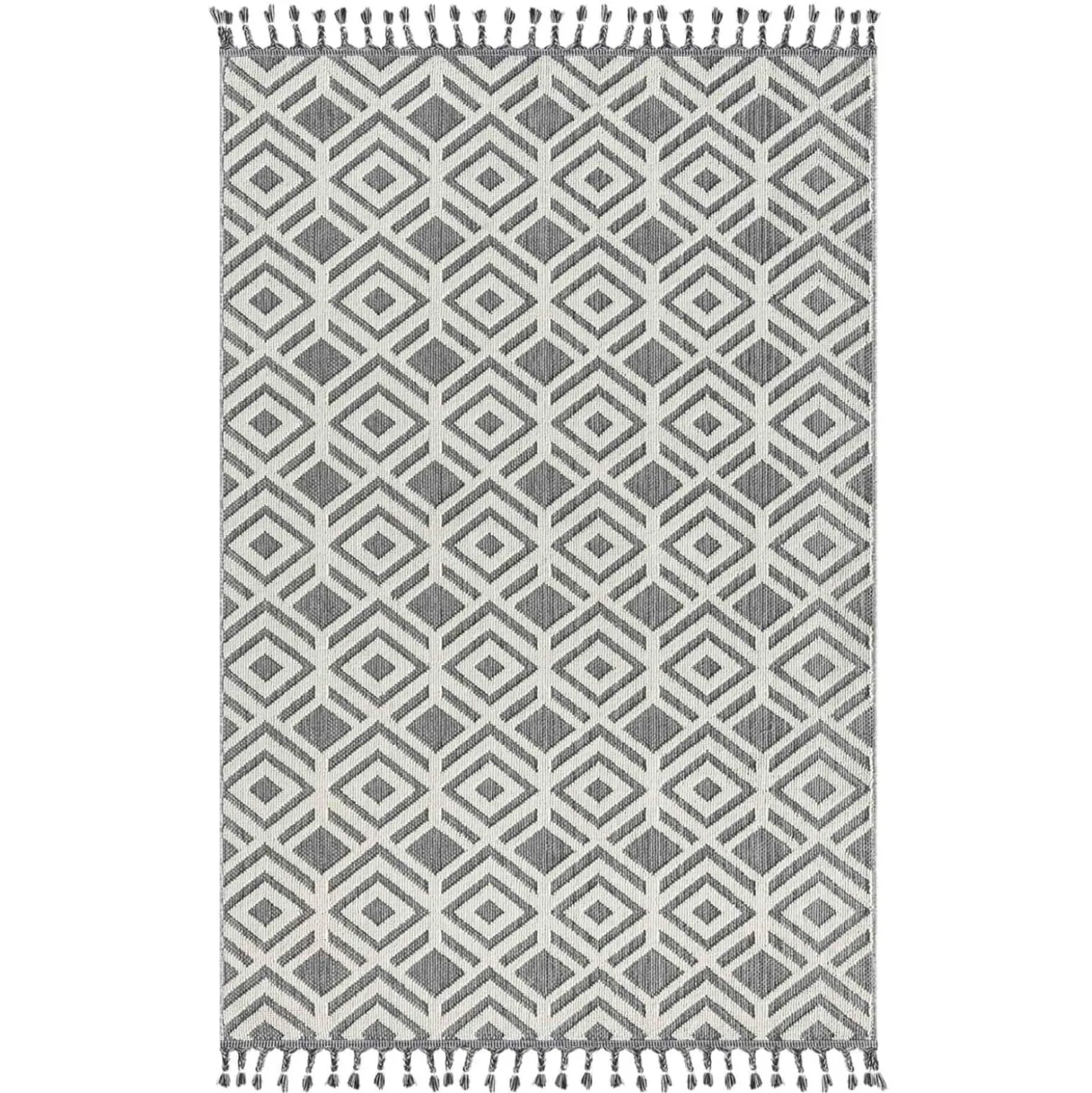 Outdoor Teppich Grafisch Muster grau creme Astra Trevi