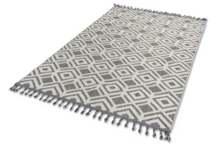 Outdoor Teppich Grafisch Muster grau creme Astra Trevi