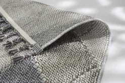 Outdoor Teppich Rauten Muster blau grau Astra Trevi