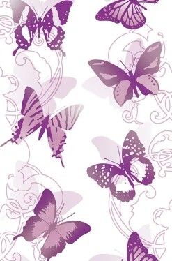Pop Up Panel 35x250cm selbstklebend Schmetterlinge lila