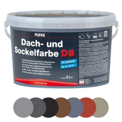 PUFAS Dach- + Sockelfarbe UV-beständig 5 L scheuerbeständig