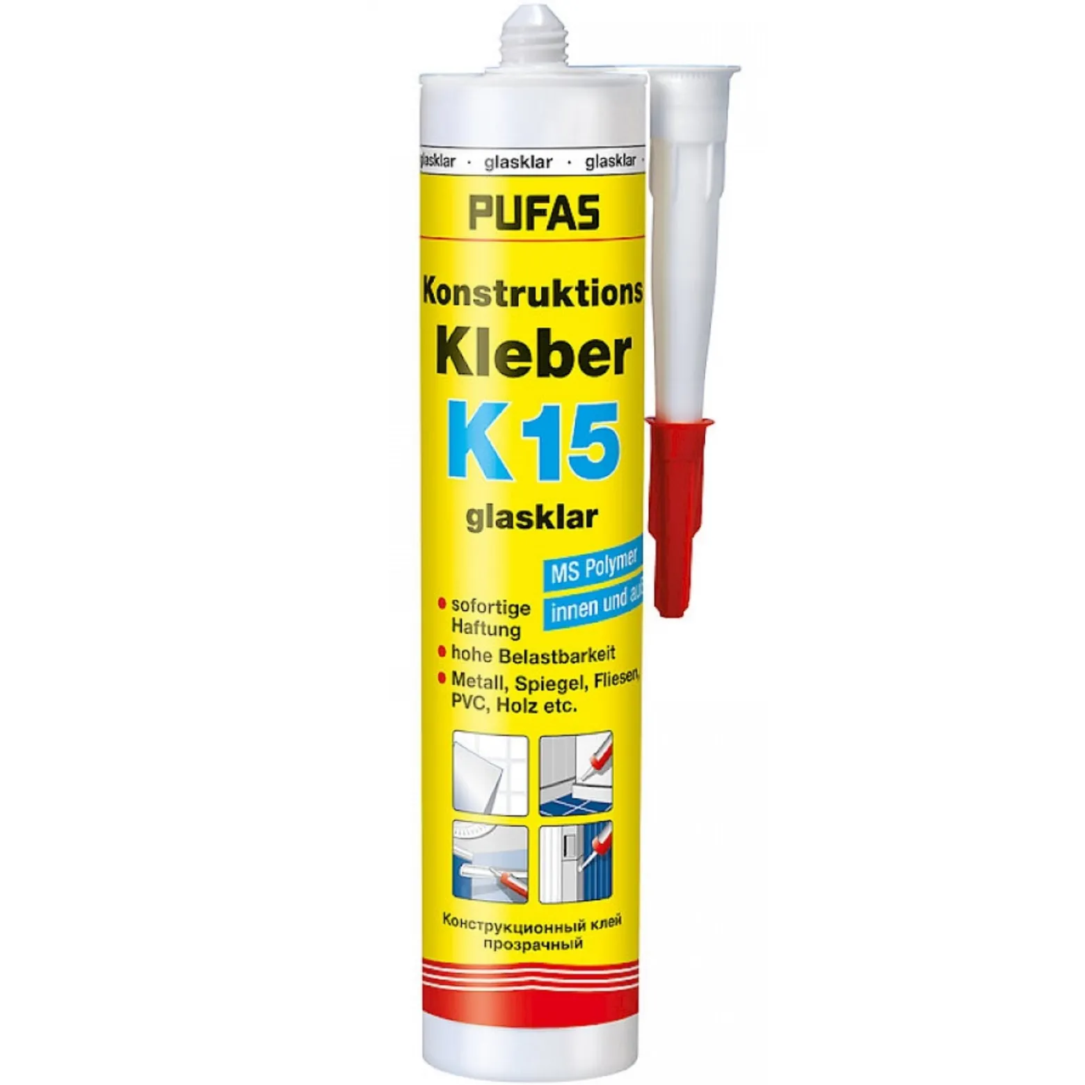 Pufas Konstruktions-Kleber K15 glasklar 300 g