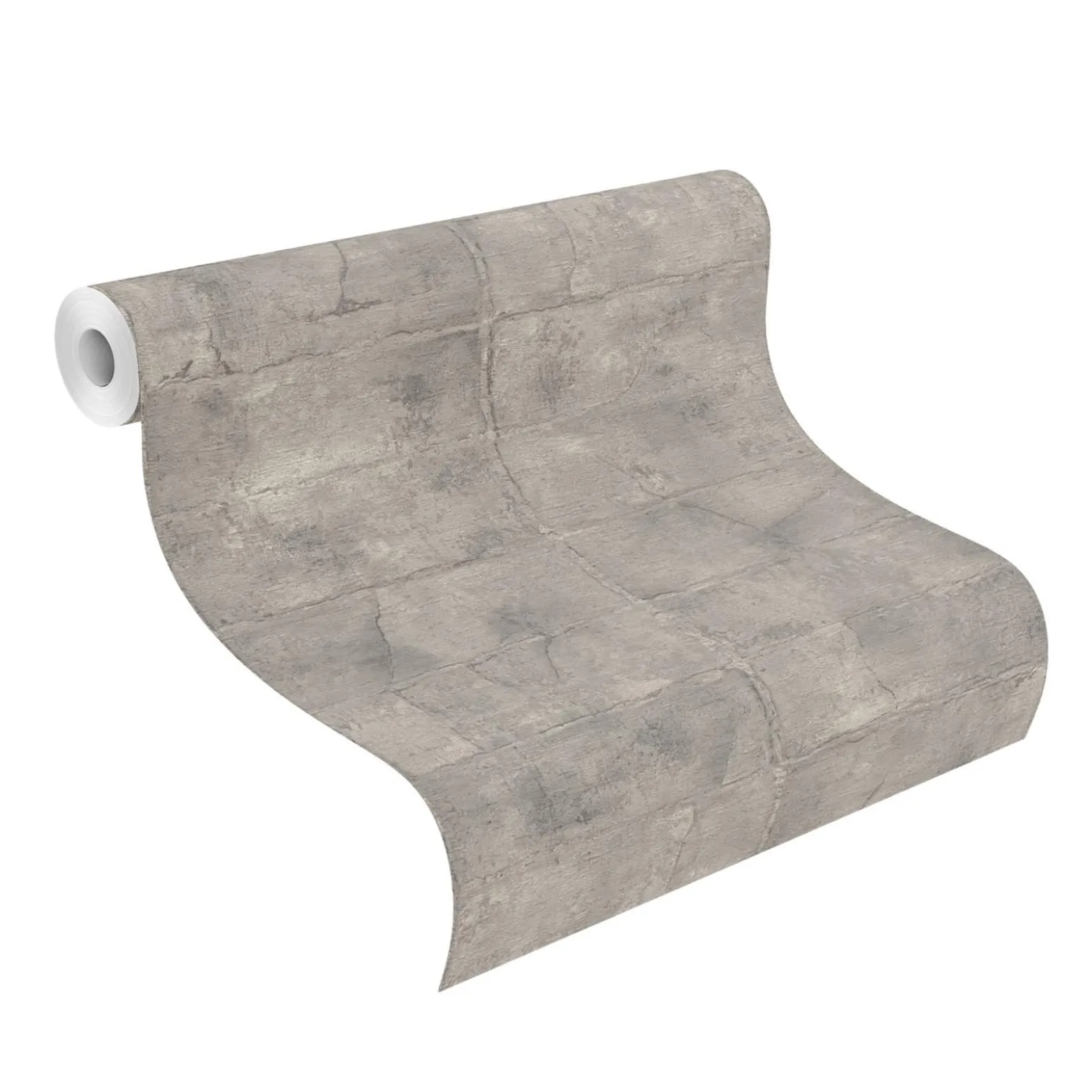Rasch Concrete Tapete Mauer Industrie Grau 520156