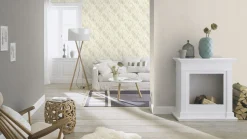 Rasch Concrete Tapete Uni Linien Greige 521474
