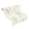 Rasch Vliestapete Blätter Streifen Beige Grün 651003