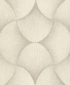 Rasch Vliestapete Fächer Grafik Beige Metallic 608236