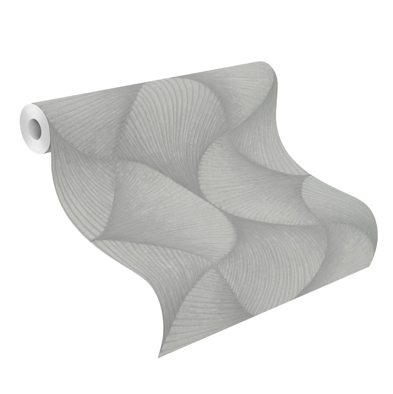 Rasch Vliestapete Fächer Grafik Silber Metallic 608212