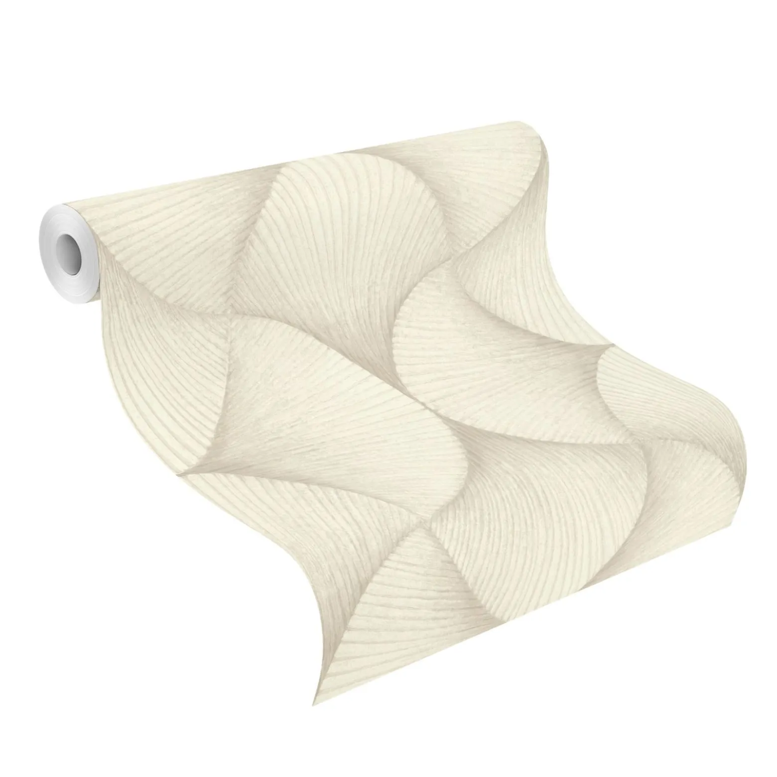 Rasch Vliestapete Fächer Grafik Creme Metallic 608229