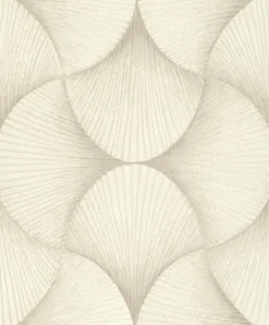 Rasch Vliestapete Fächer Grafik Creme Metallic 608229