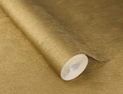 Rasch Vliestapete Felloptik Uni Gold Metallic 751031