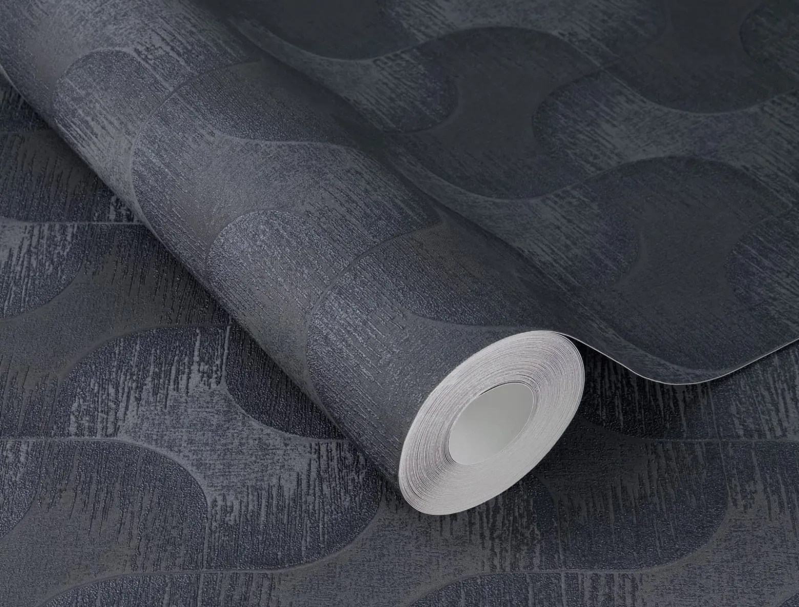 Rasch Vliestapete Grafik Blau Metallic 608113