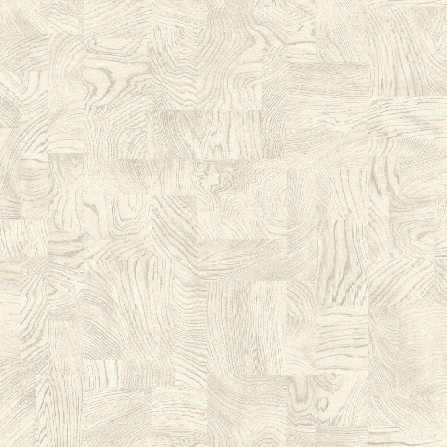 Rasch Vliestapete Holzoptik Mosaik Cremeweiß 751628