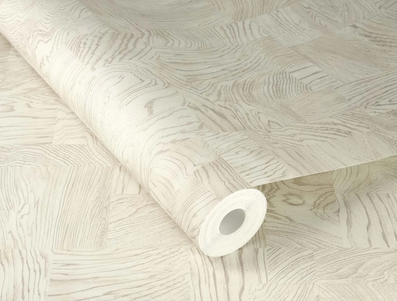 Rasch Vliestapete Holzoptik Mosaik Cremeweiß 751628