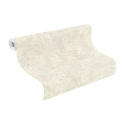 Rasch Vliestapete Holzoptik Mosaik Cremeweiß 751628