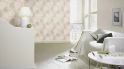 Rasch Vliestapete Kreise Putzoptik Beige Silber 651713