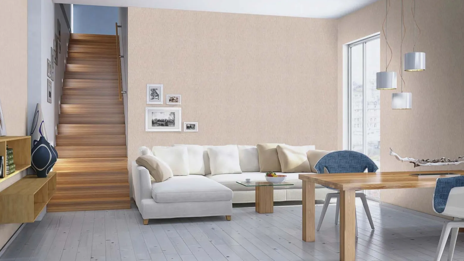 Rasch Vliestapete Muster Grafik Beige Grau Silber 844214