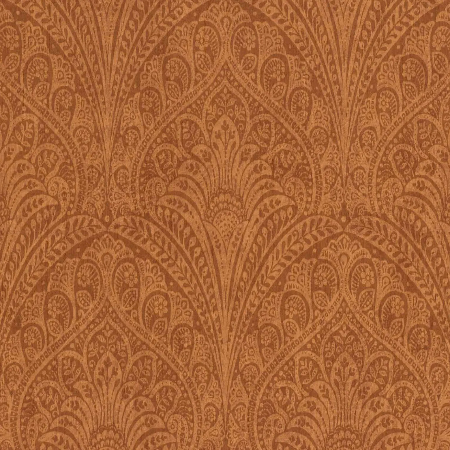 Rasch Vliestapete Ornamente Paisley Orange Metallic
