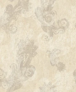 Rasch Vliestapete Paisley Beige Grau Metallic 746433