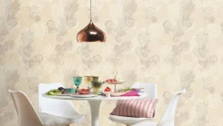 Rasch Vliestapete Paisley Beige Grau Metallic 746433
