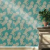 Rasch Vliestapete Paisley Petrol Gold Metallic 746457