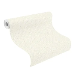 Rasch Vliestapete Rauten Weiß Silber Glitzer 506761