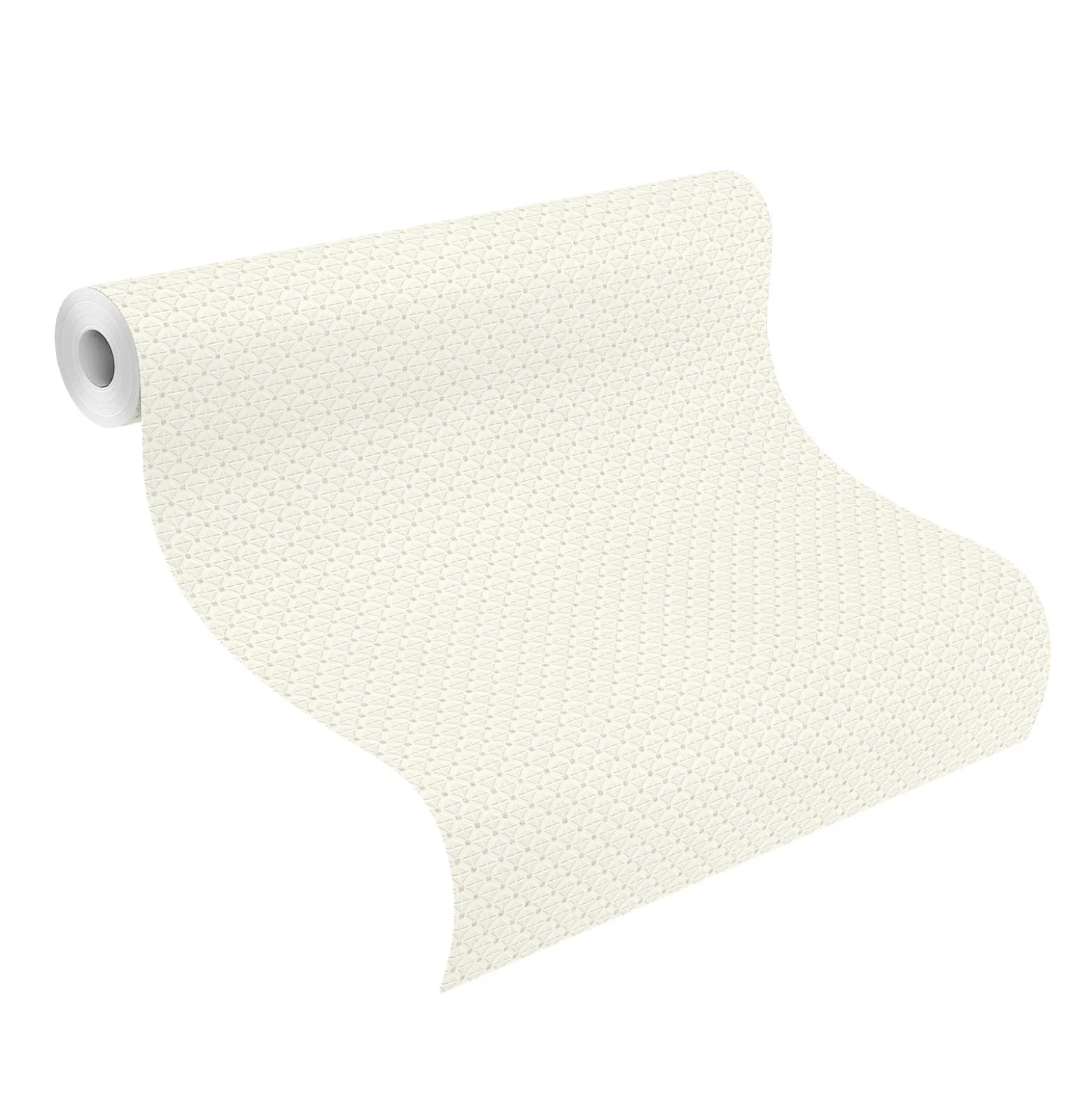 Rasch Vliestapete Rauten Weiß Silber Glitzer 506761