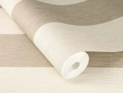 Rasch Vliestapete Streifen Beige Weiß Gold 844016